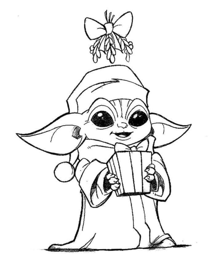 Desenho deBaby Yoda 4 para colorir