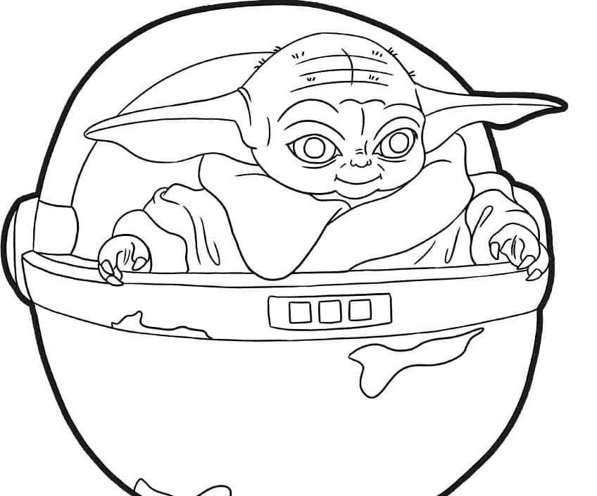 Desenho deBaby Yoda 5 para colorir