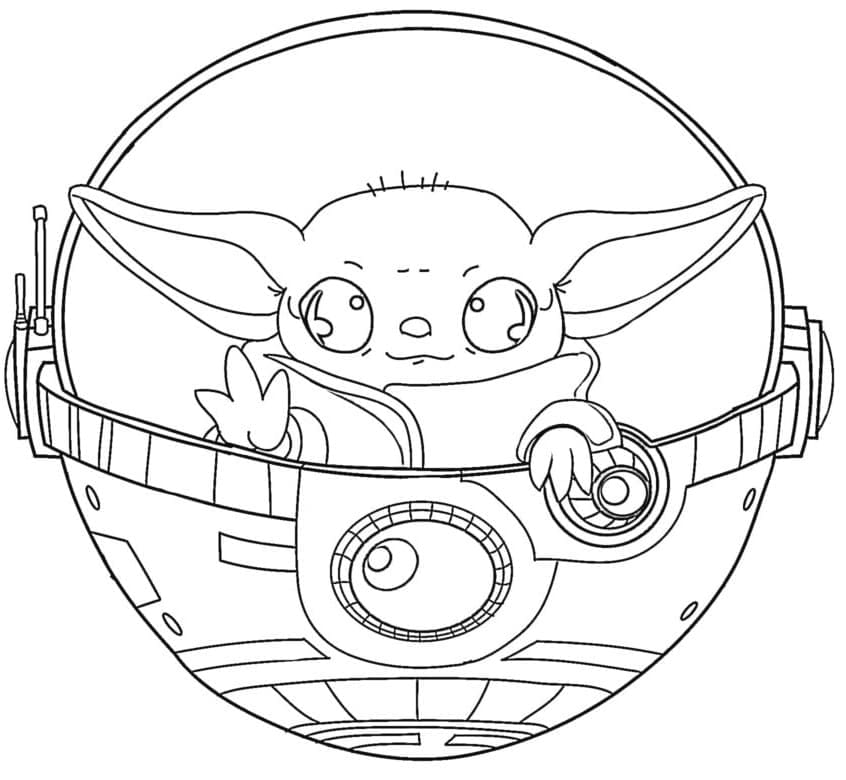 Desenho deBaby Yoda 6 para colorir