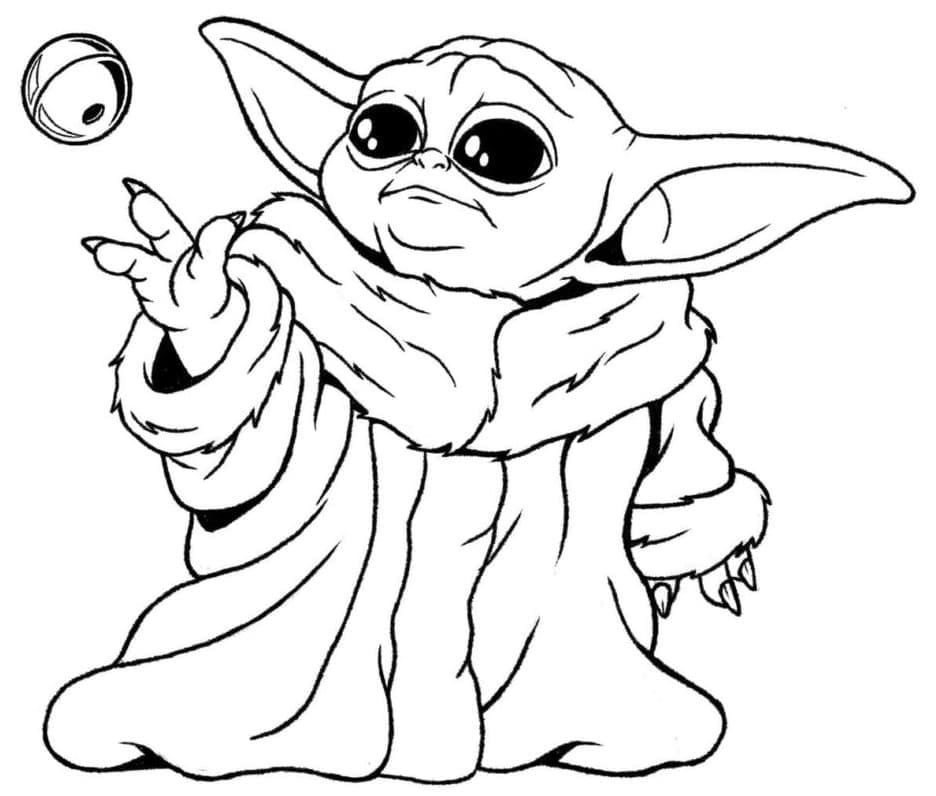 Desenho deBaby Yoda 8 para colorir