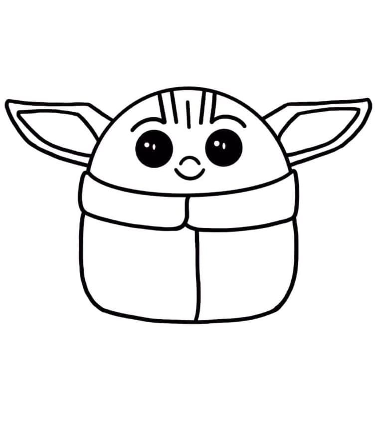 Desenho deBaby Yoda Grátis Para Crianças para colorir