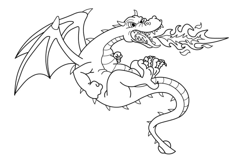 Desenho deBafo de Dragão para colorir