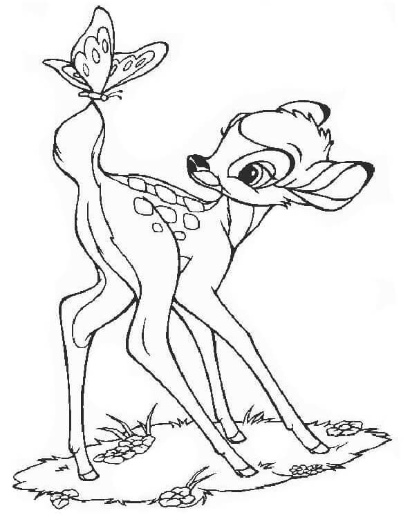 Desenhos de Bambi para colorir