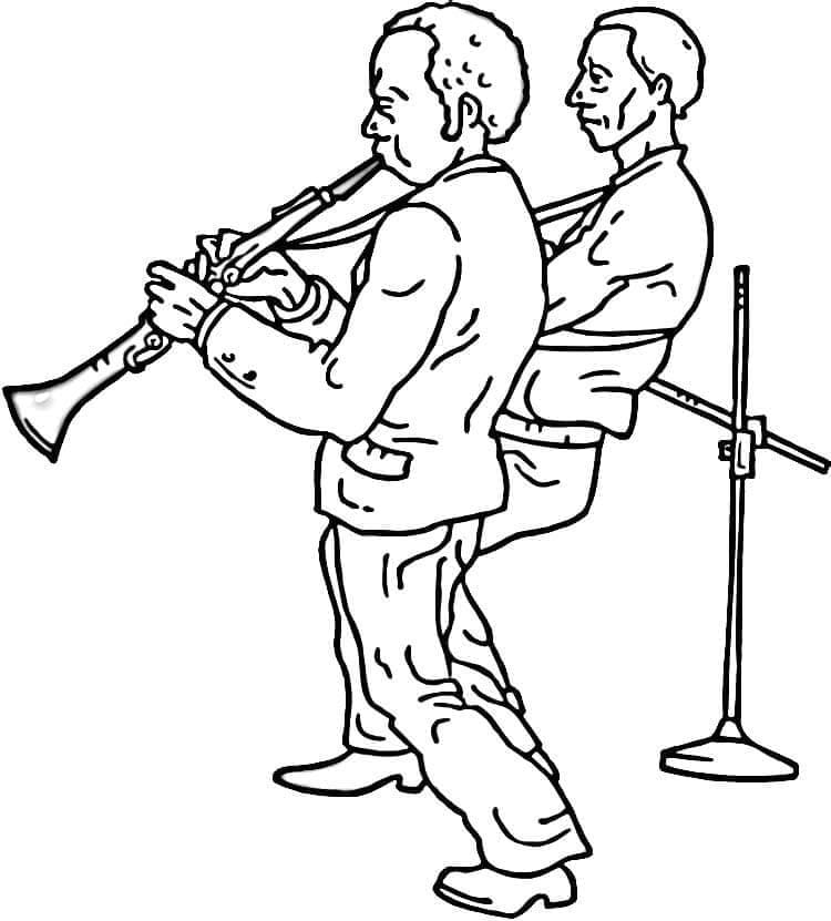 Desenho deBanda de Clarinete para colorir