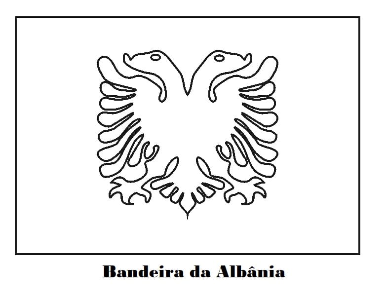 Desenho deBandeira da Albânia Grátis para colorir