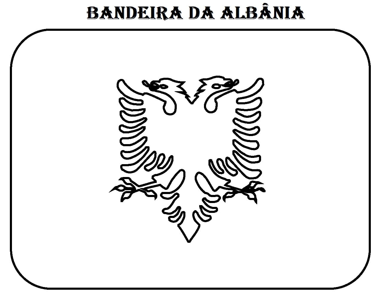 Desenho deBandeira da Albânia Imprimível para colorir