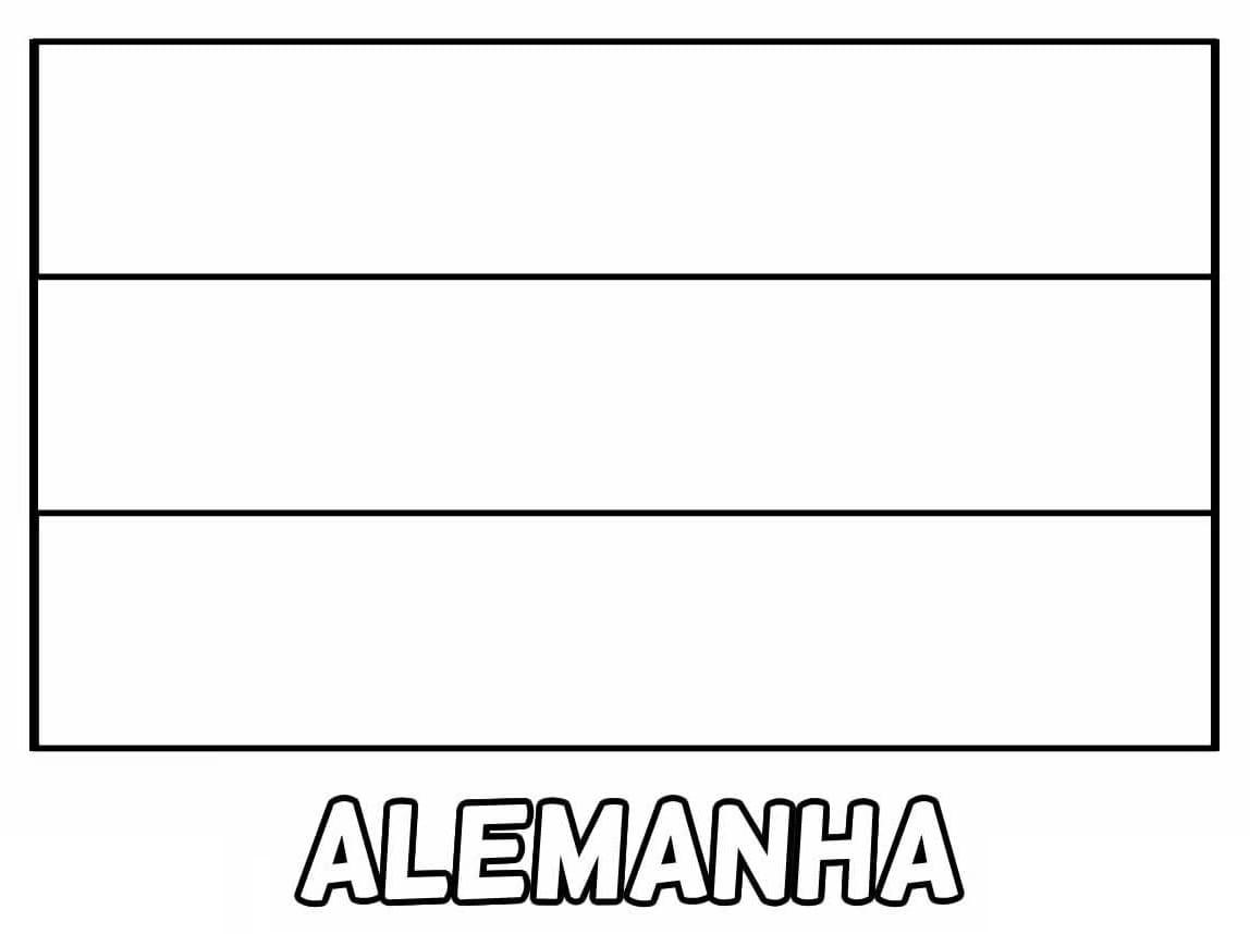 Desenho deBandeira da Alemanha Fácil para colorir