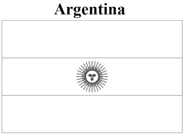 Desenho deBandeira da Argentina 2 para colorir