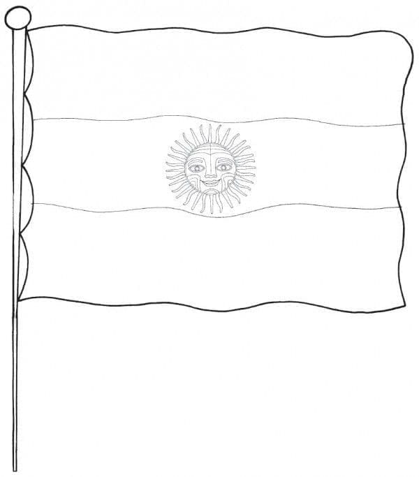 Desenho deBandeira da Argentina 3 para colorir