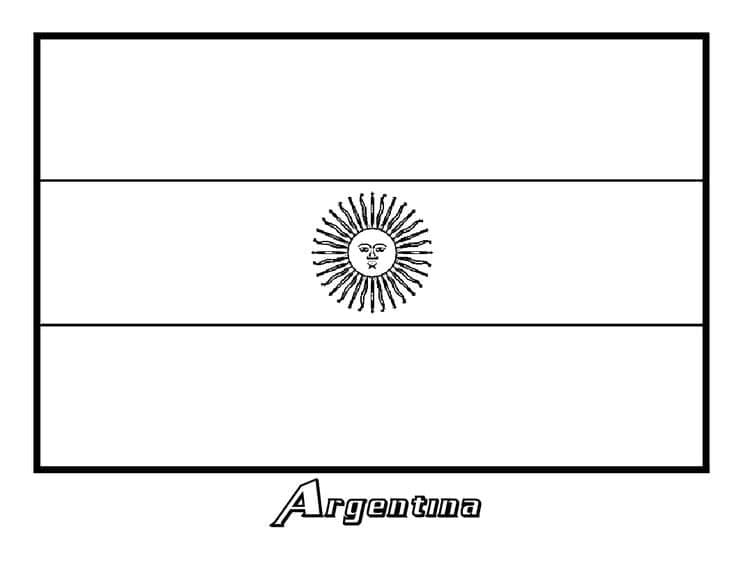 Desenhos de Bandeira da Argentina para colorir