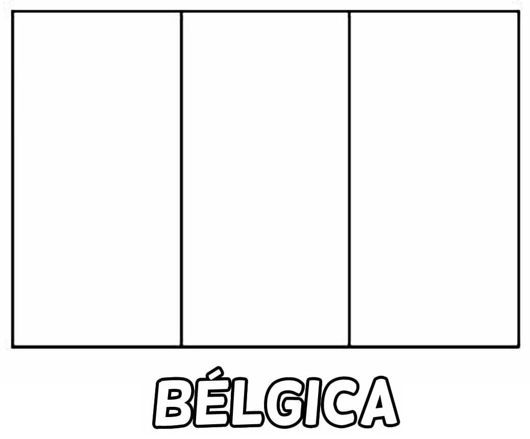 Desenho deBandeira da Bélgica Fácil para colorir