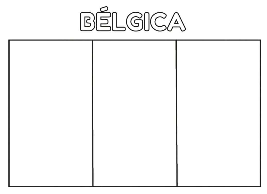 Desenho deBandeira da Bélgica Simples para colorir