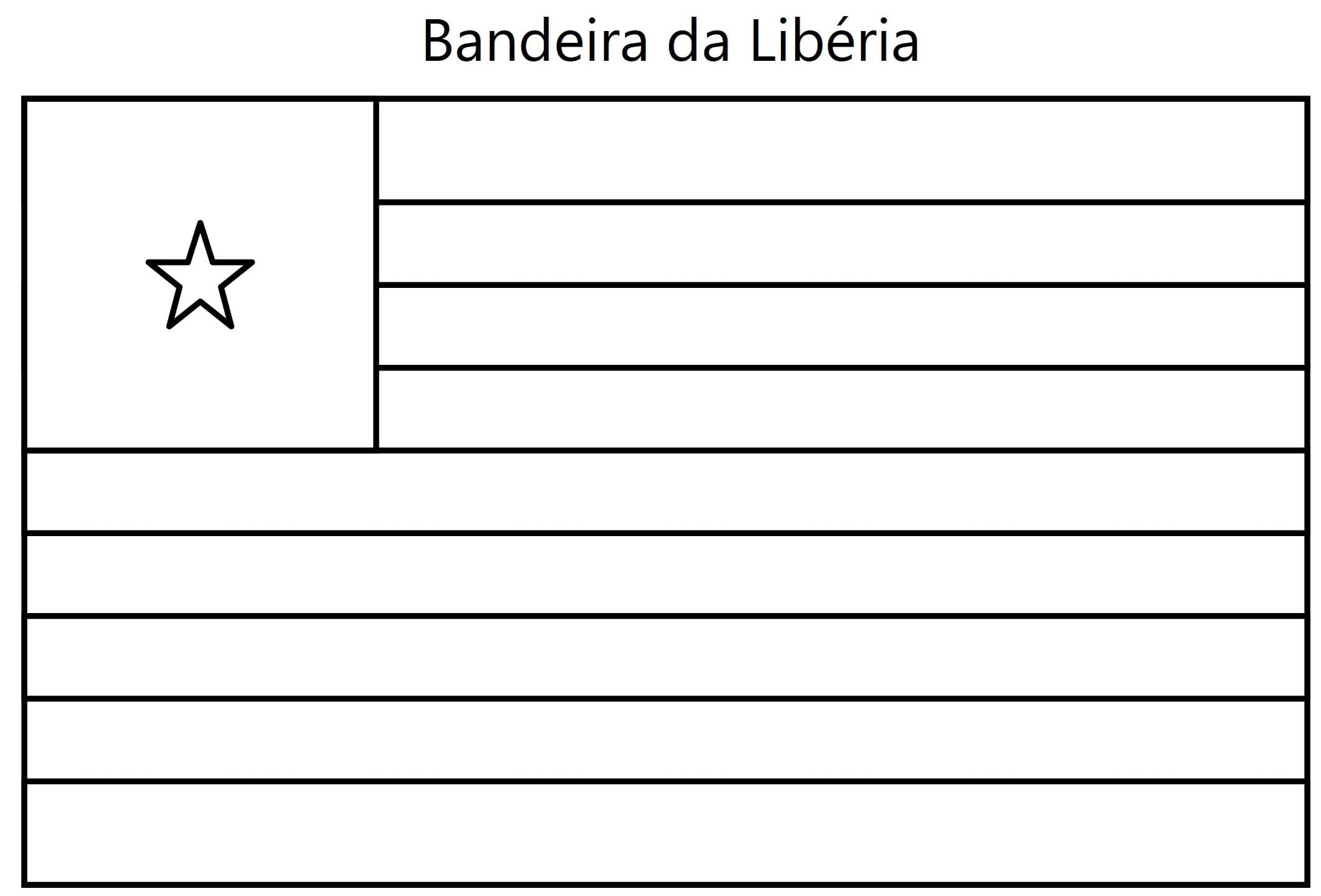 Desenho deBandeira da Libéria Grátis para colorir