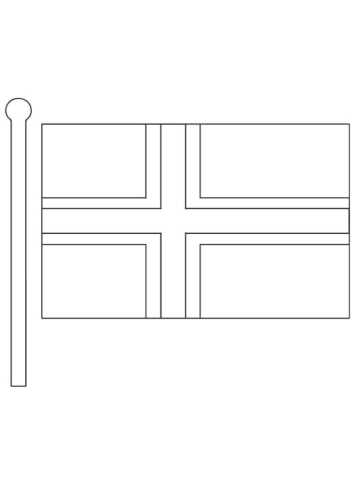 Desenho deBandeira da Noruega Para Crianças para colorir