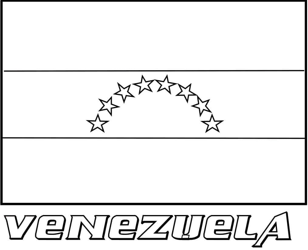 Desenho deBandeira da Venezuela para colorir