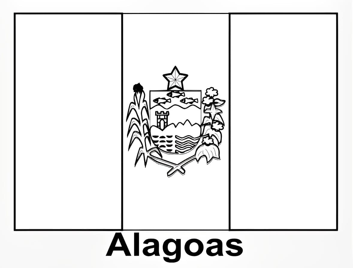 Desenho deBandeira de Alagoas Imprimível para colorir