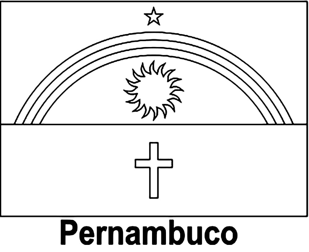 Desenho deBandeira de Pernambuco 3 para colorir