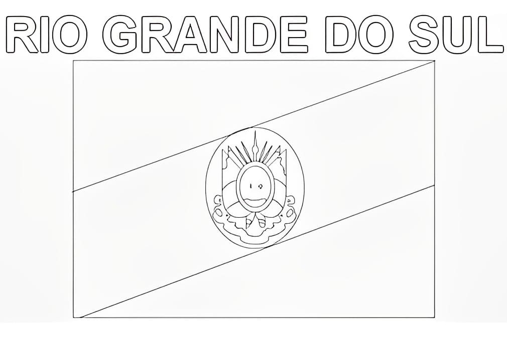 Desenho deBandeira do Estado do Rio Grande do Sul para colorir