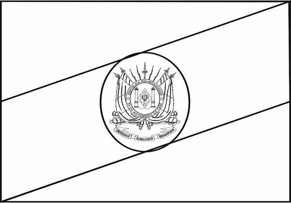 Desenho deBandeira do Rio Grande do Sul 5 para colorir