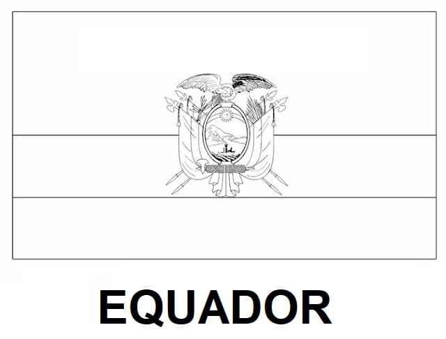 Desenhos de Bandeira do Equador para colorir