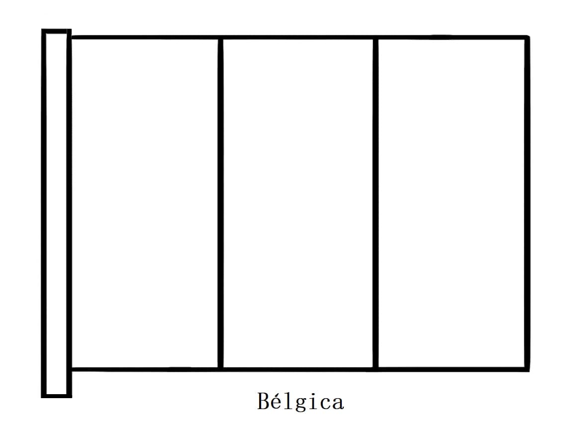 Desenho deBandeira Nacional da Bélgica para colorir