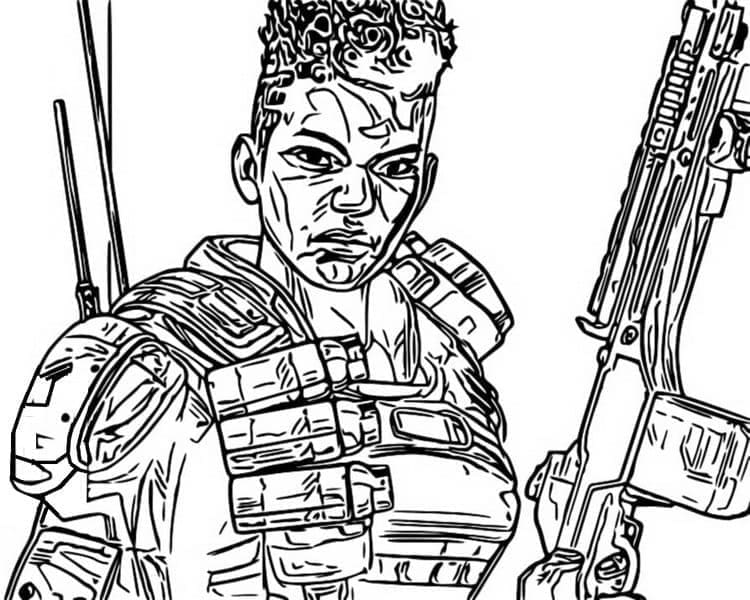 Desenho deBangalore de Apex Legends para colorir