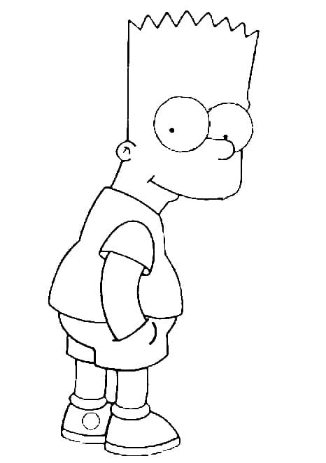 Desenho deBart de Os Simpsons para colorir