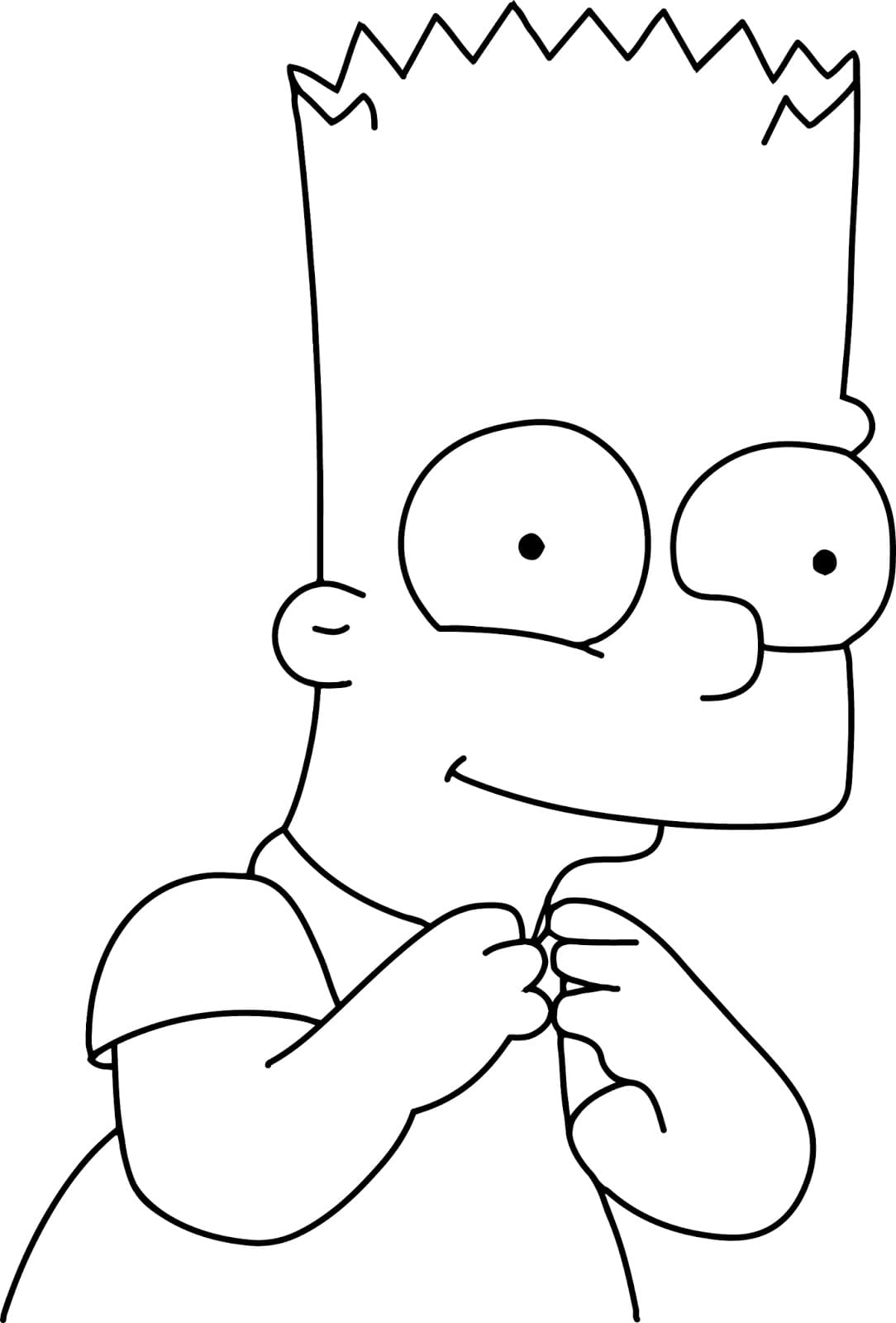 Desenho deBart Simpson Fofo para colorir