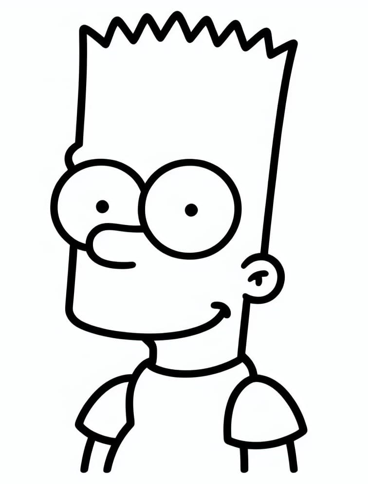 Desenho deBart Simpson Para Crianças para colorir