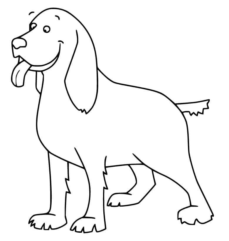 Desenho deBeagle Feliz para colorir