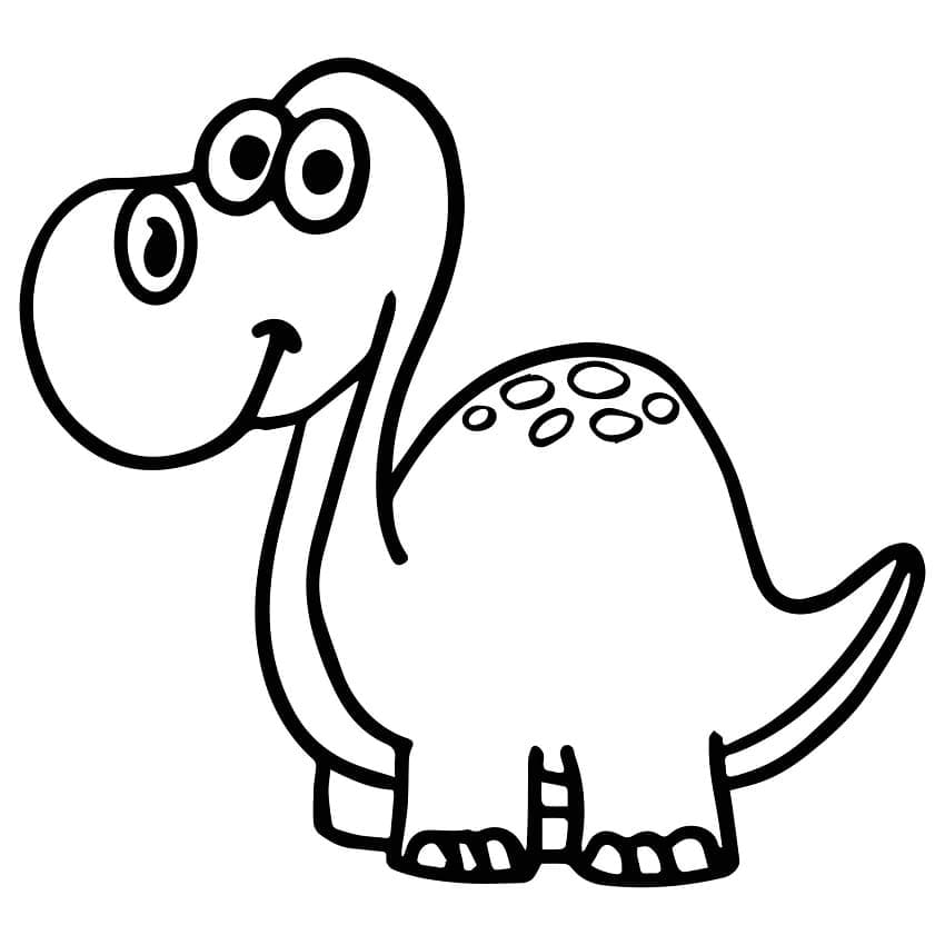 Desenho deBebê Dinossauro Engraçado para colorir