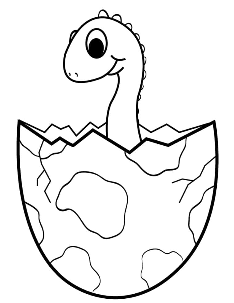 Desenho deBebê Dinossauro Simples para colorir