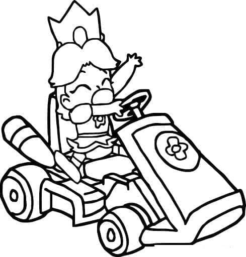 Desenho deBebê Peach de Mario Kart para colorir