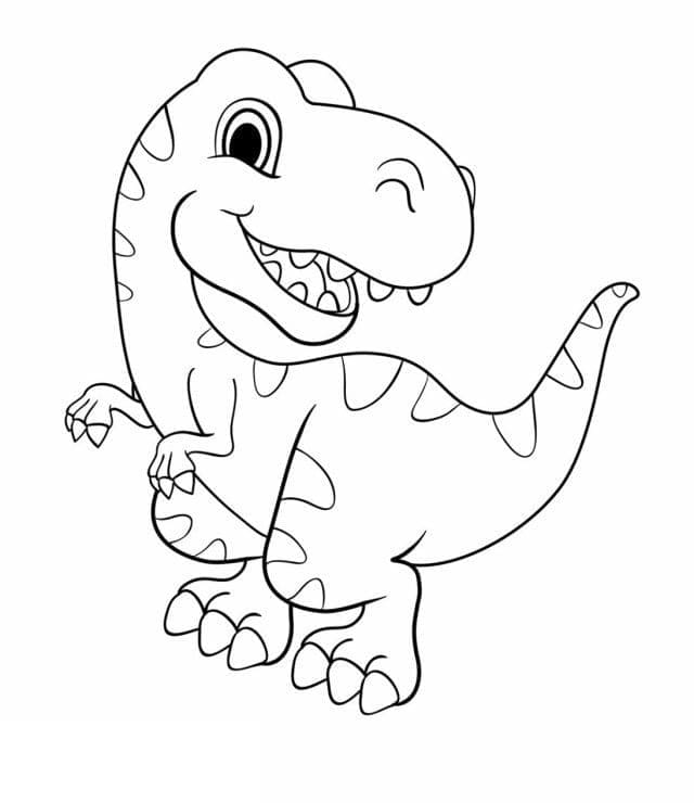 Desenho deBebê Tiranossauro Rex para colorir