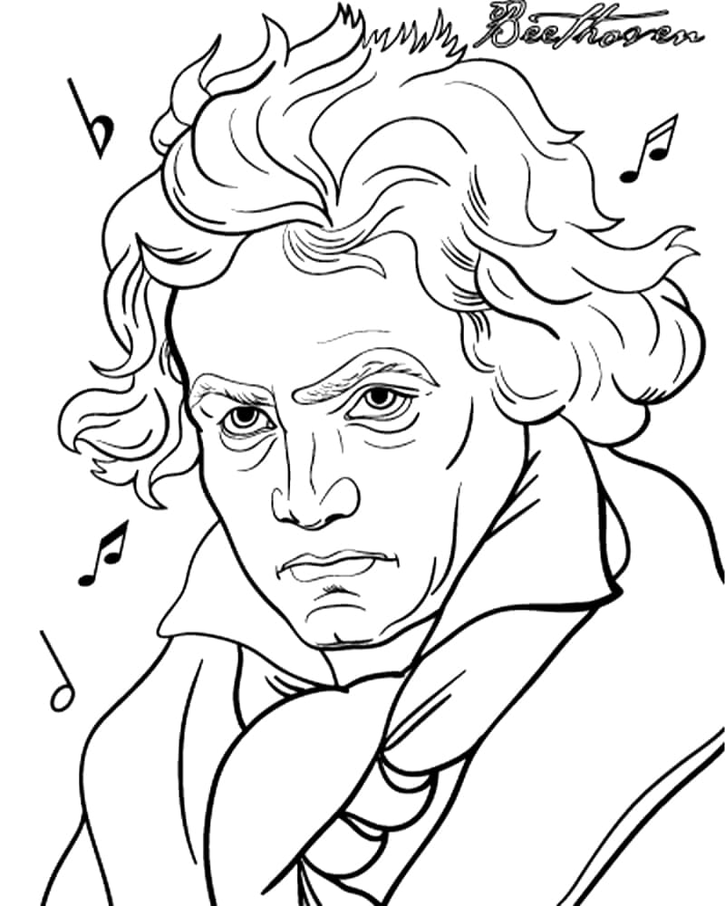 Desenho deBeethoven Grátis para colorir