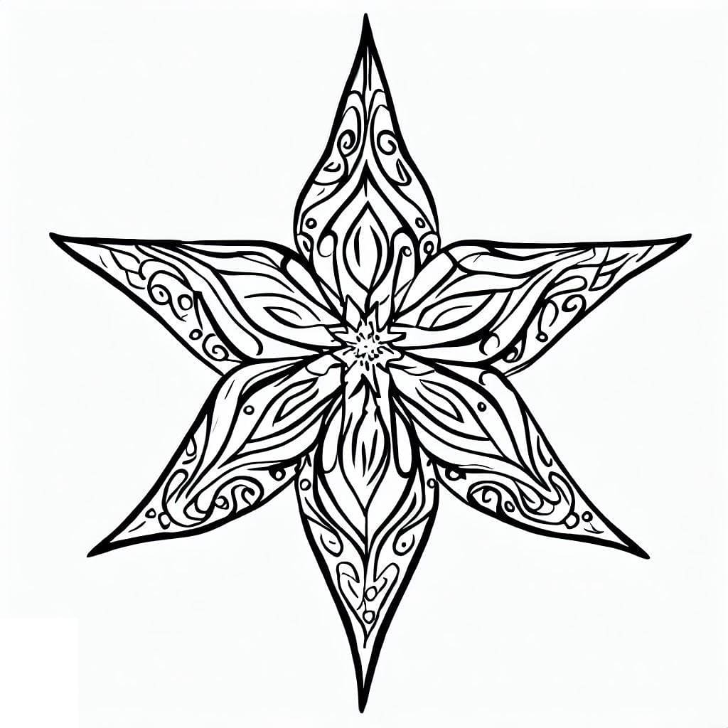 Desenho deBela Estrela de Natal para colorir