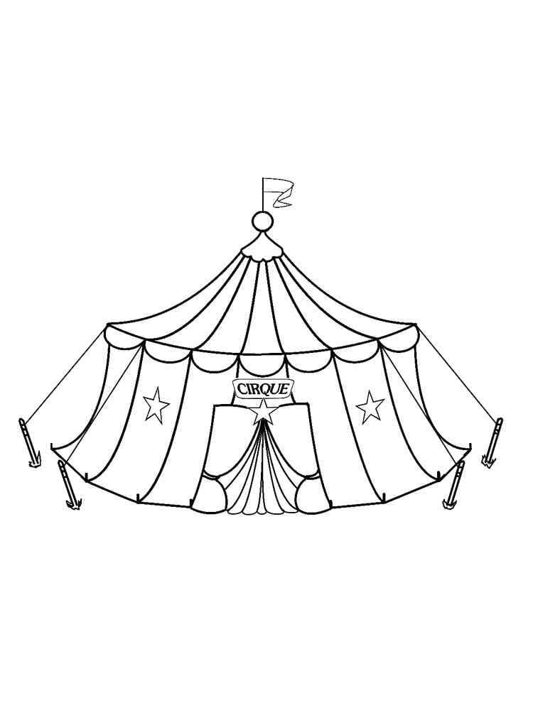 Desenho deBela Tenda de Circo para colorir