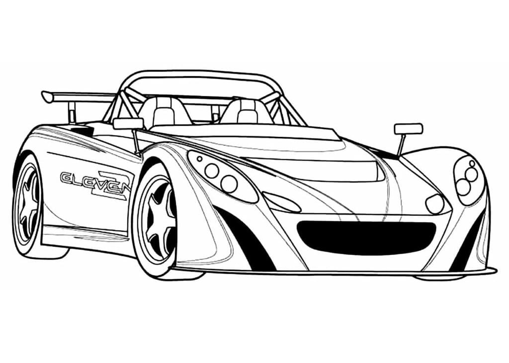 Desenho deBelo Carro de Corrida para colorir