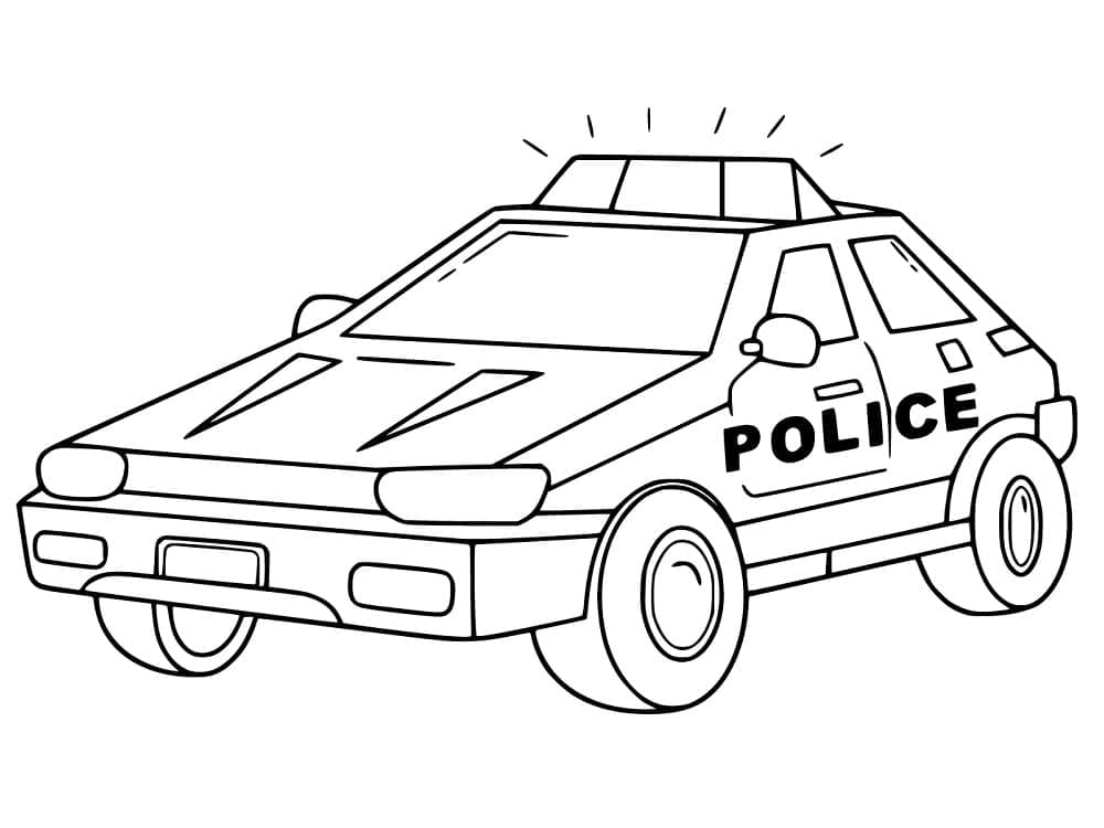 Desenho deBelo Carro de Polícia para colorir