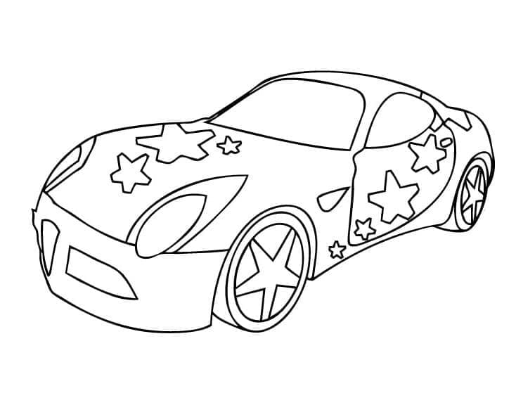 Desenho de Belo Carro para colorir