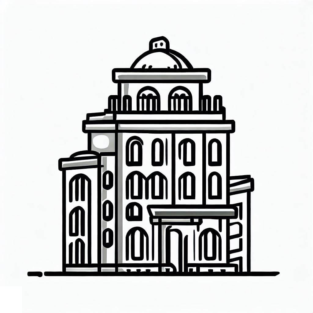 Desenho deBelo Edifício para colorir