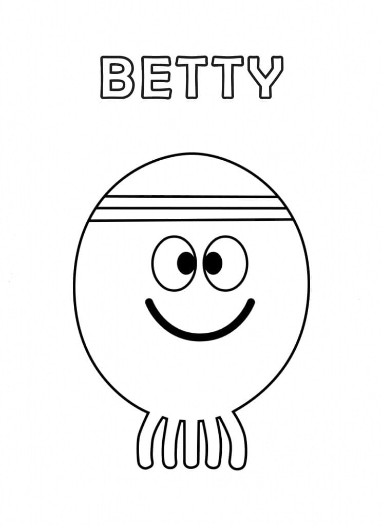 Desenho deBetty de Hey Duggee para colorir