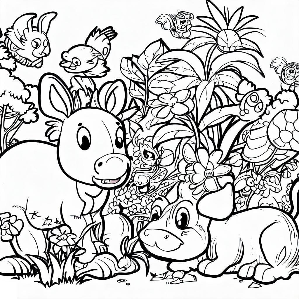 Desenho deBichinhos do Jardim Grátis para colorir