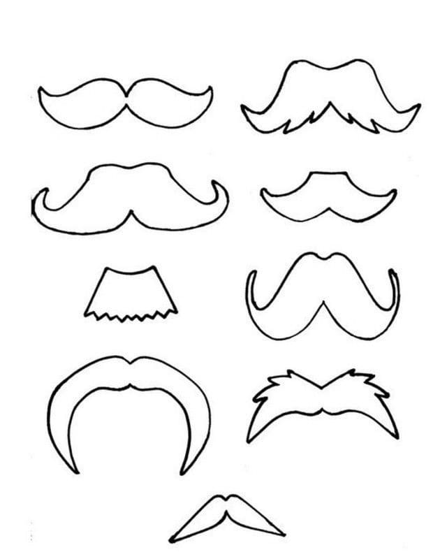 Desenhos de Bigode para colorir