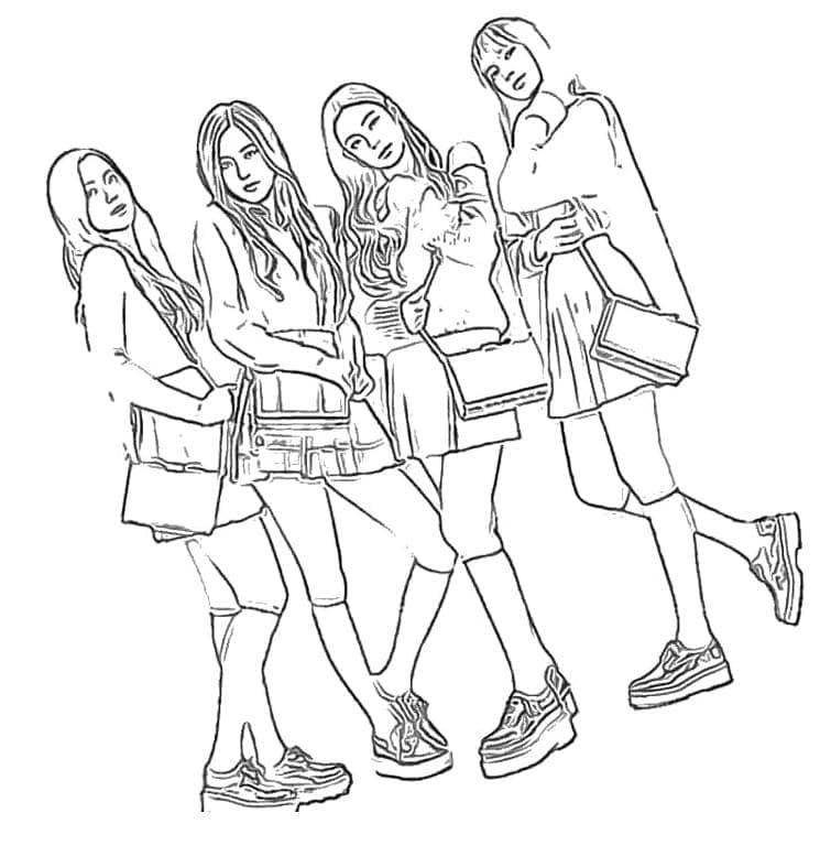 Desenho deBlackpink Grátis para colorir