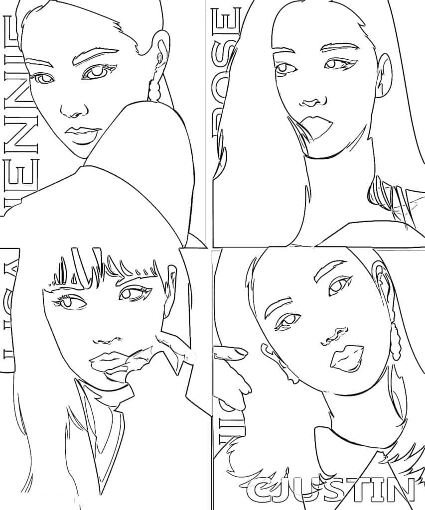 Desenho deBlackpink Grátis Para Crianças para colorir