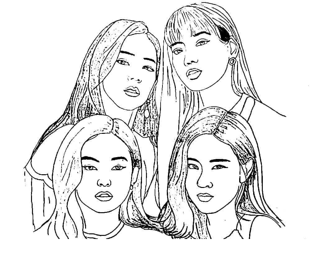 Desenhos de Blackpink para colorir