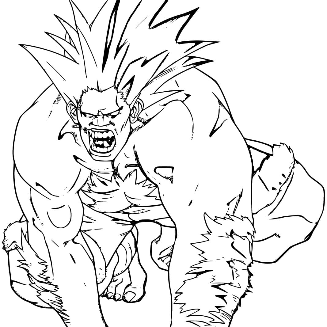 Desenho deBlanka Assustador para colorir