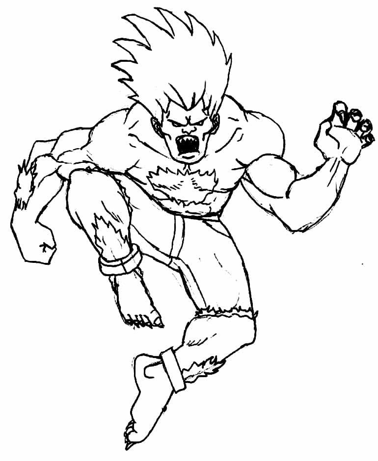 Desenho deBlanka Irritado para colorir