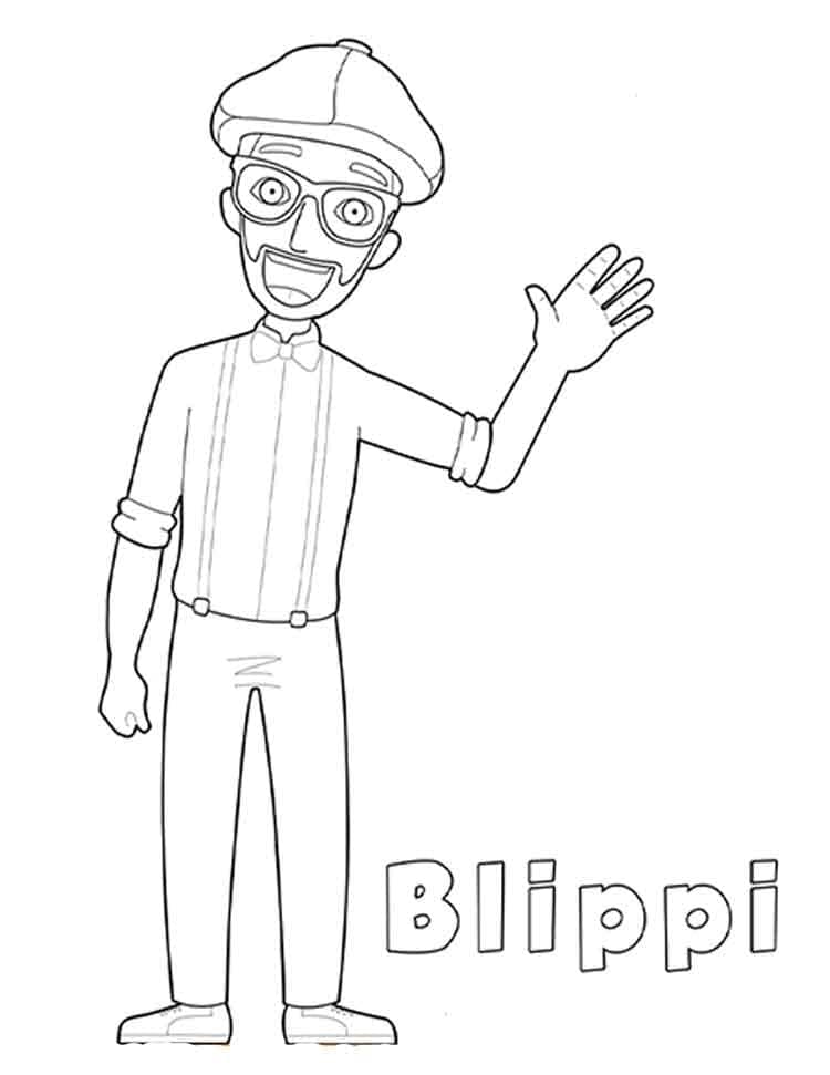 Desenho deBlippi Feliz para colorir